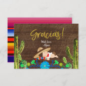 Fiesta Boy Muchachito Baby Dusche Danke Karte (Vorne/Hinten)