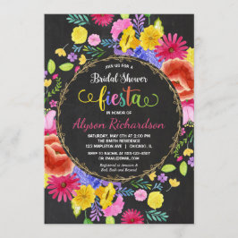 Fiesta Brautdusche Einladung florale Aquarelle