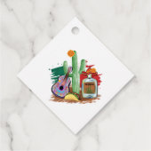 Fiesta | Brautparty Aquarell Geschenkanhänger (Rückseite)