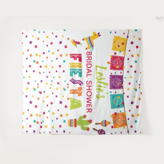 Fiesta Brautparty Backdrop - Pinata - WH Wandteppich (Vorderseite (Horizontal))