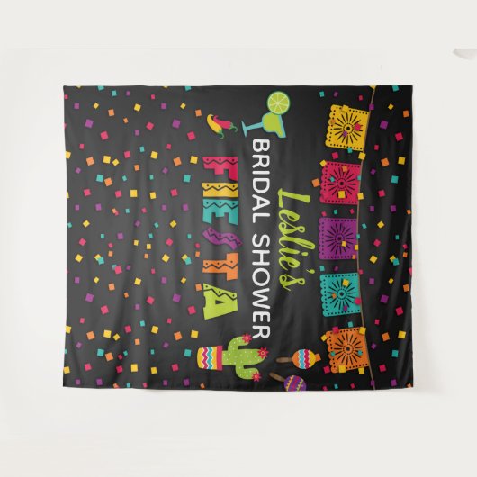 Fiesta Brautparty Backdrop Wandteppich (Vorderseite (Horizontal))