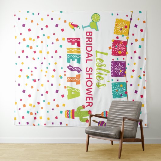 Fiesta Brautparty Backdrop - WH Wandteppich (Beispiel (Horizontal))