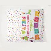 Fiesta Brautparty Backdrop - WH Wandteppich (Vorderseite (Horizontal))