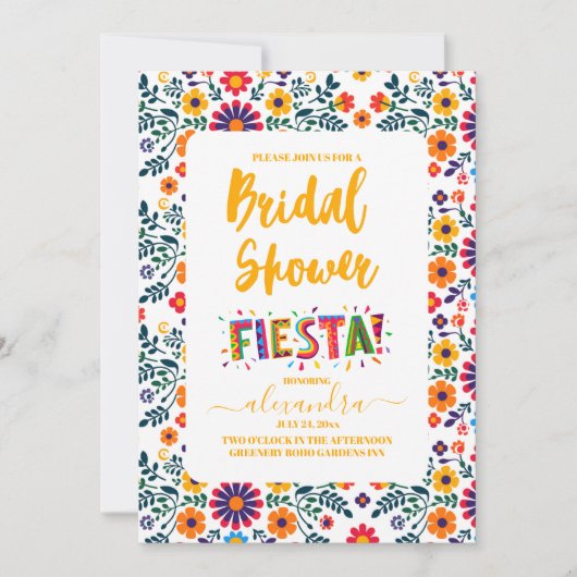 Fiesta Brautparty Einladung (Vorderseite)