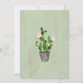 Fiesta Brautparty Game Cactus Pink Floral Card Einladung (Rückseite)