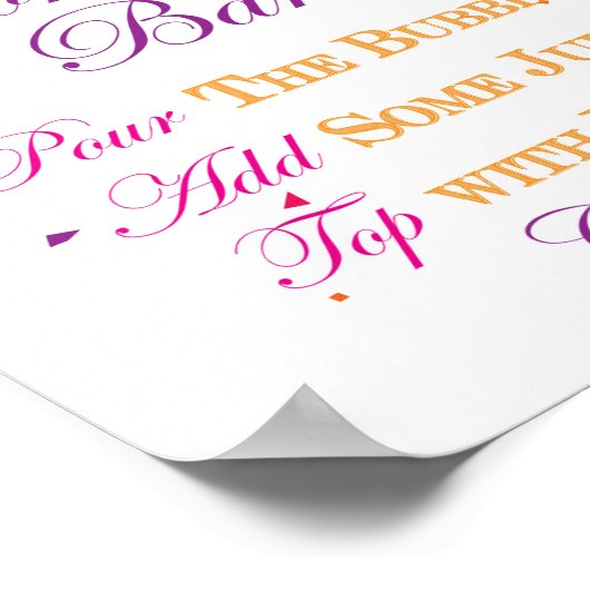 Fiesta Brautparty Game Sign 8x10 Poster (Ecke)