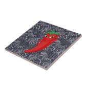 Fiesta Brautparty mit rotem, heißem Pfeffer Diva Fliese (Seite)