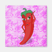 Fiesta Brautparty mit rotem, heißem Pfeffer Diva Magnet (Vorne)