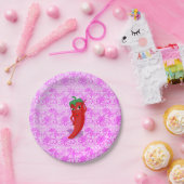 Fiesta Brautparty mit rotem, heißem Pfeffer Diva Pappteller (Party)