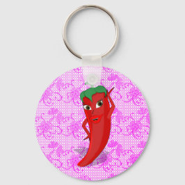 Fiesta Brautparty mit rotem, heißem Pfeffer Diva Schlüsselanhänger