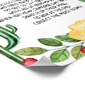 Fiesta Brautparty Sage nicht Bride Game Sign Poster (Ecke)