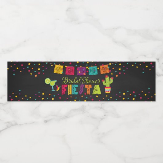 Fiesta Brautparty Wasser Flasche Etikett (Einzelnes Label)