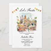 Fiesta Bridal Dusche Einladung (Vorne/Hinten)