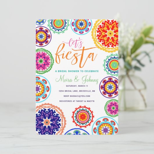 Fiesta Bridal Dusche Einladung (Stehend Vorderseite)