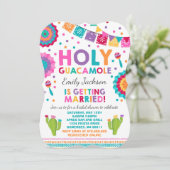 Fiesta Bridal Dusche Einladung Heilige Guacamole (Stehend Vorderseite)