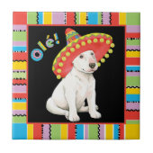 Fiesta Bull Terrier Fliese (Vorderseite)