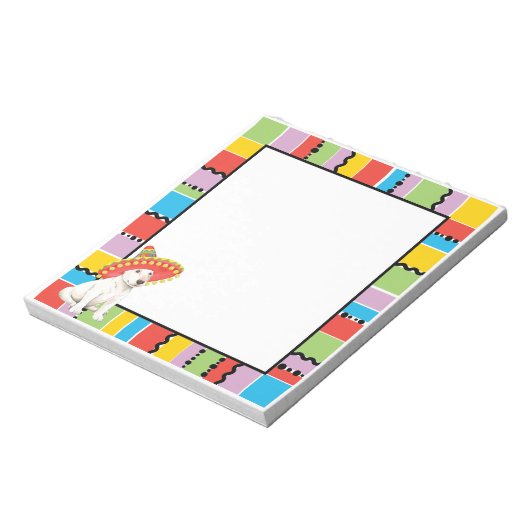 Fiesta Bull Terrier Notizblock (Rotiert)