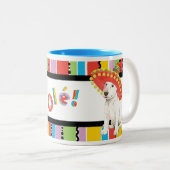 Fiesta Bull Terrier Zweifarbige Tasse (VorderseiteRechts)