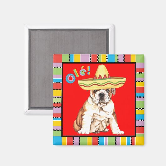 Fiesta Bulldog Magnet (Vorderseite/Rückseite)