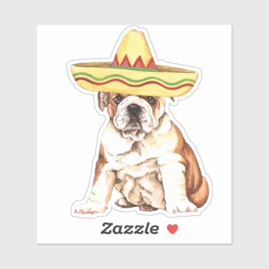 Fiesta Bulldog Vinyl Sticker (Blatt)