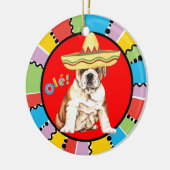 Fiesta-Bulldogge Keramikornament (Links)