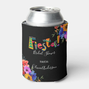 Fiesta Buntes Wasserfarben Florales Brautbad Dosenkühler