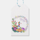 FIESTA Cacti Folkart Blume Custom Geschenkanhänger (Vorderseite)