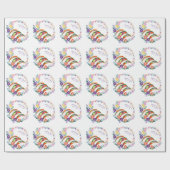 FIESTA Cacti Folkart Blume Custom Geschenkpapier (Flach)