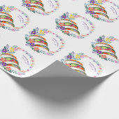 FIESTA Cacti Folkart Blume Custom Geschenkpapier (Ecke)