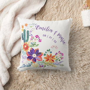 FIESTA Cacti Folkart Blume Custom Kissen