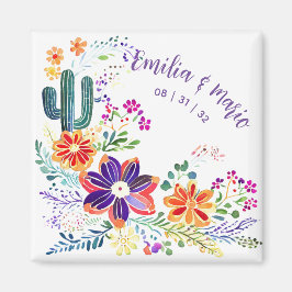 FIESTA Cacti Folkart Blume Custom Magnet
