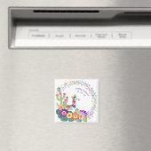 FIESTA Cacti Folkart Blume Custom Magnet (In Situ (Geschirrspüler))