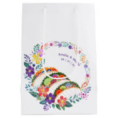 FIESTA Cacti Folkart Blume Custom Mittlere Geschenktüte (Rückseite)