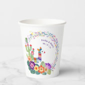 FIESTA Cacti Folkart Blume Custom Pappbecher (Vorderseite)