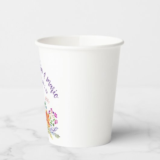 FIESTA Cacti Folkart Blume Custom Pappbecher (Links)