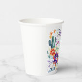 FIESTA Cacti Folkart Blume Custom Pappbecher (Rechts)