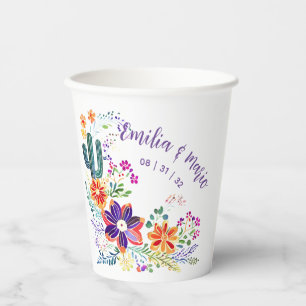 FIESTA Cacti Folkart Blume Custom Pappbecher