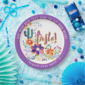 FIESTA Cacti Folkart Blume Custom Pappteller (Party)