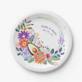 FIESTA Cacti Folkart Blume Custom Pappteller (Vorderseite)