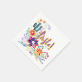 FIESTA Cacti Folkart Blume Custom Serviette (Ecke)