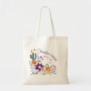 FIESTA Cacti Folkart Blume Custom Tragetasche