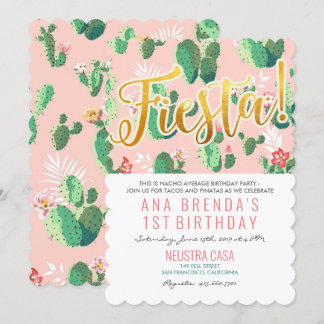 Fiesta Cactus 1. Geburtstag Einladung