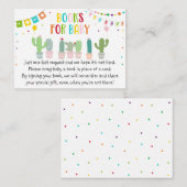 Fiesta Cactus Baby Shower Buchanfrage Begleitkarte (Vorne/Hinten)