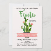 Fiesta Cactus Baby Shower Einladung (Vorderseite)