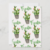 Fiesta Cactus Baby Shower Einladung (Rückseite)