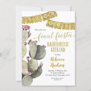 Fiesta Cactus Bachelorette Einladung