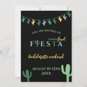 Fiesta Cactus Bachelorette Wochenende Einladung (Vorderseite)
