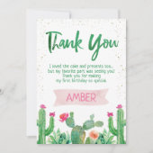 Fiesta Cactus Birthday Dankeschön Karte (Vorderseite)