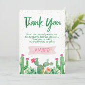 Fiesta Cactus Birthday Dankeschön Karte (Stehend Vorderseite)