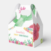 Fiesta Cactus Birthday Party Gevor Box Geschenkschachtel (Rückseite)